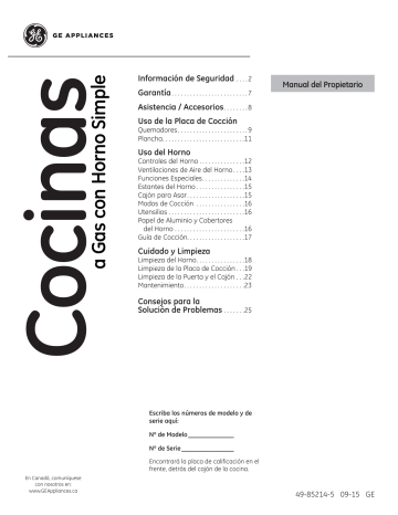 GE Appliances JGBS66DEKWW El manual del propietario | Manualzz