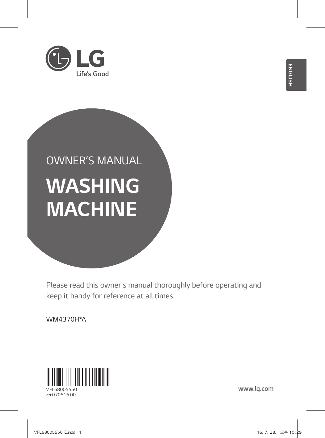 LG WM4370HWA Owners manual | Manualzz