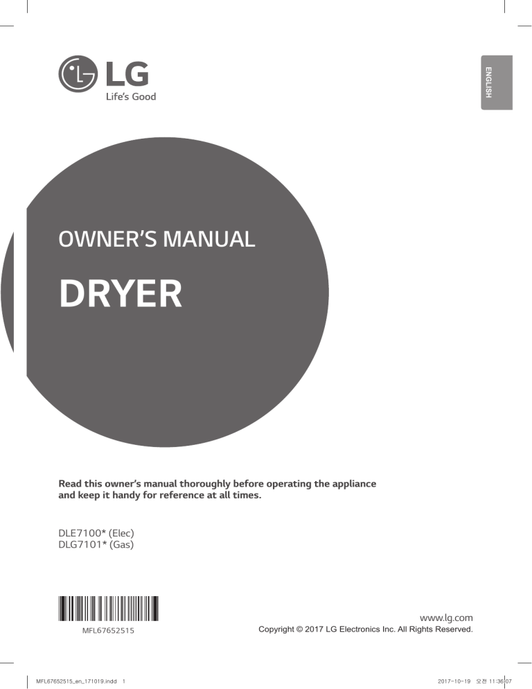LG DLG7101W, DLE7100W Owner's manual Manualzz