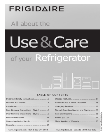 Frigidaire FFSS2315TE Owners manual | Manualzz