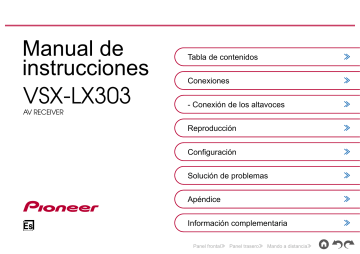 Pioneer VSX-LX303 AV Receiver Instruction manual | Manualzz