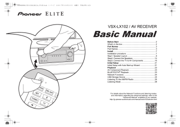 Pioneer VSX-LX102 AV Receiver Owner's Manual | Manualzz