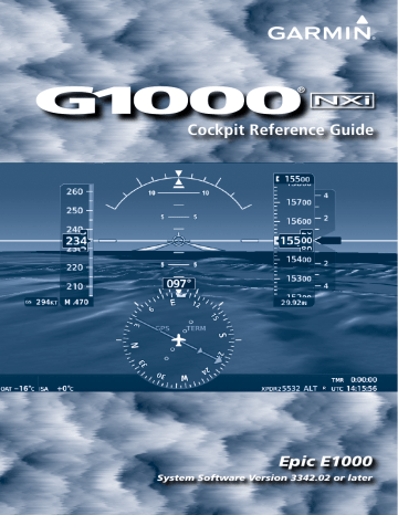 Garmin G1000 NXi - Epic E1000 Reference guide | Manualzz