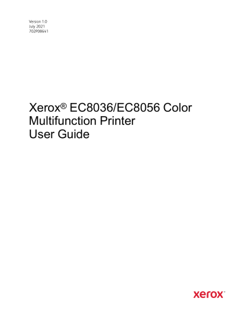 Xerox EC8036/EC8056 Color Multifunction Printer User Guide | Manualzz