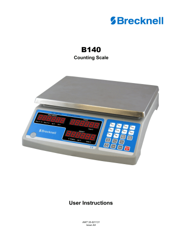 Brecknell B140 Counting Scales User Manual | Manualzz
