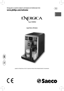 Saeco HD8852/01 Energica Täysin automaattinen espressokeitin Εγχειρίδιο χρήστη