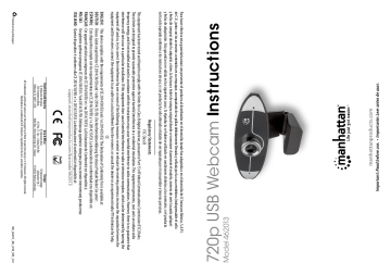 Manhattan 462013 720p USB Webcam Quick Instruction Guide | Manualzz