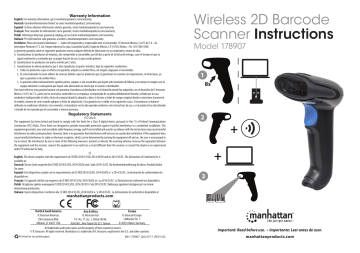 Manhattan 178907 Wireless 2D Barcode Scanner Quick Instruction Guide | Manualzz