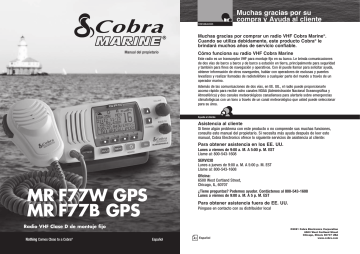 Cobra MR F77B GPS Marine Radio El Manual Del Propietario | Manualzz