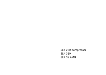 Mercedes-Benz SLK Class 2003 Owner Manual | Manualzz