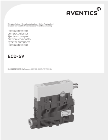 AVENTICS éjecteur compact, série ECD-SV, Compact ejector, series ECD-SV, ECD-SV Bedienungsanleitung | Manualzz