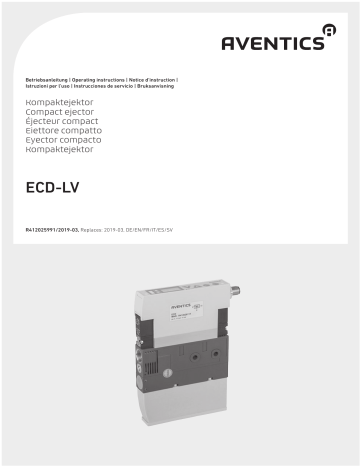 AVENTICS ECD-LV, Compact ejector, series ECD-LV, Ejecteur compact, série ECD-LV Bruksanvisningar | Manualzz