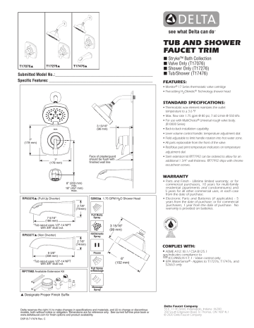 Delta T17076-SS Stryke 0.5-in Venetian Bronze Bathtub/Shower Trim Ring