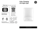 Enbrighten 34693 Color Changing LED Night Light Auto On/Off Manual