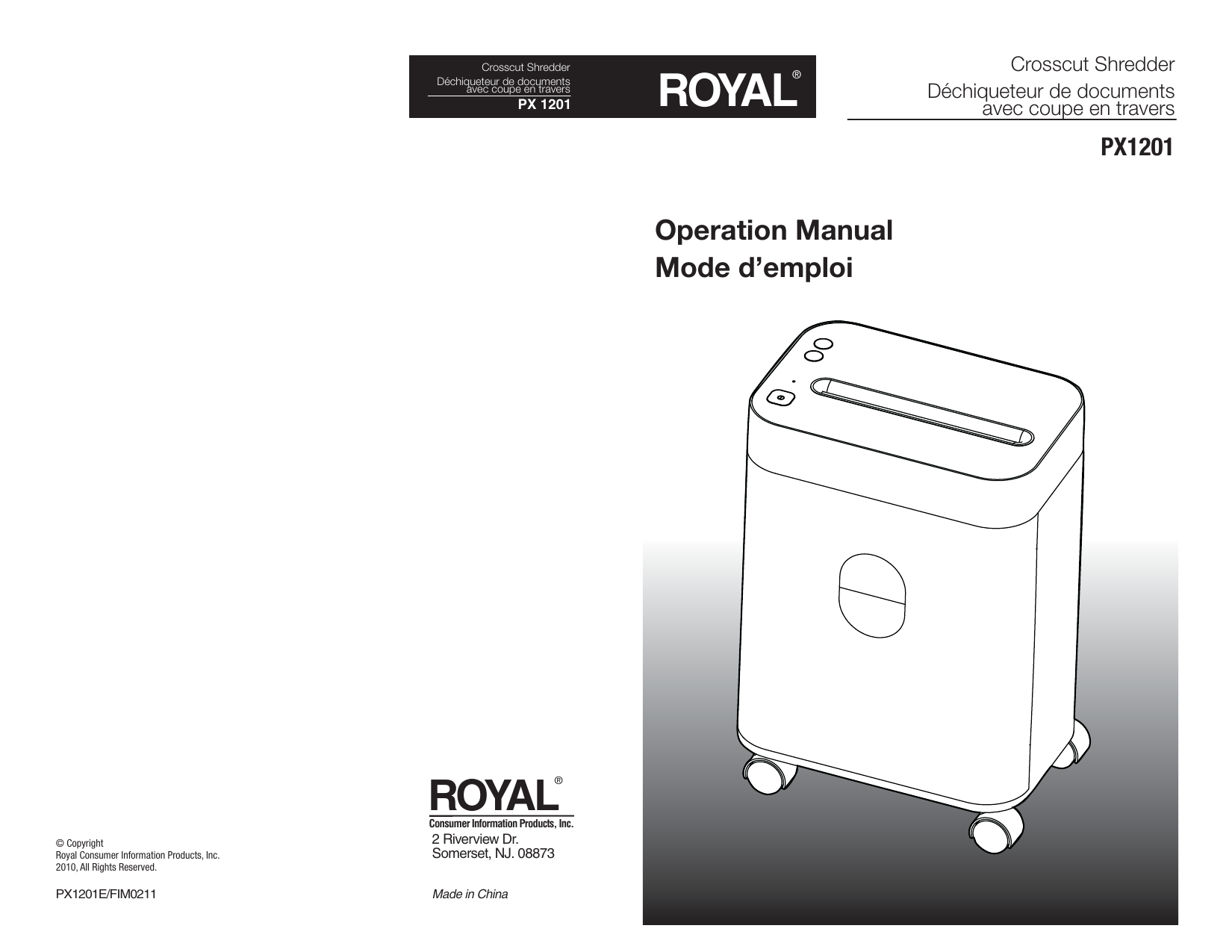 Royal Px1201 Paper Shredder Parts Diagrams | Reviewmotors.co
