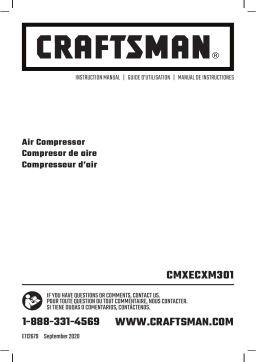 CRAFTSMAN CMXECXM301 30-Gallon Single Stage Portable Corded Electric Vertical Air Compressor Manual