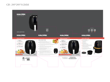 Kalorik FT 47859 BK 3.2 Quart Digital Air Fryer, Black User Manual