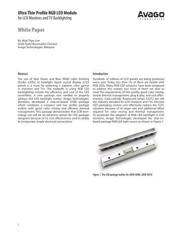 Broadcom Ultra Thin Profile RGB LED Module Specification | Manualzz