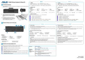 Asus w3000 клавиатура подключение