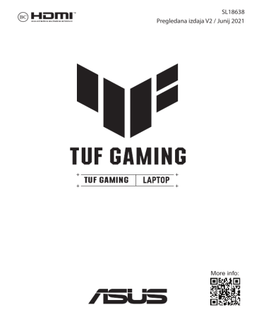 Asus 2021 TUF Gaming F17 Laptop Navodila za uporabo | Manualzz