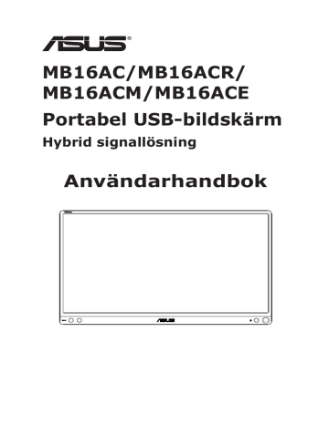 Asus ZenScreen MB16ACM Monitor Användarguide | Manualzz