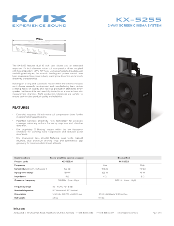 Krix KX-5255 Specifications Sheet | Manualzz