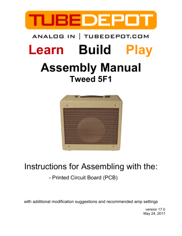 TubeDepot Tweed 5F1 Assembly Manual | Manualzz