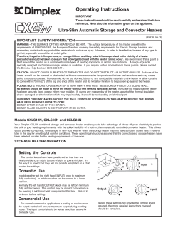 Dimplex CXLS18N - Operating instructions, Owner's manual, User manual,  installation Guide | manualzz.com