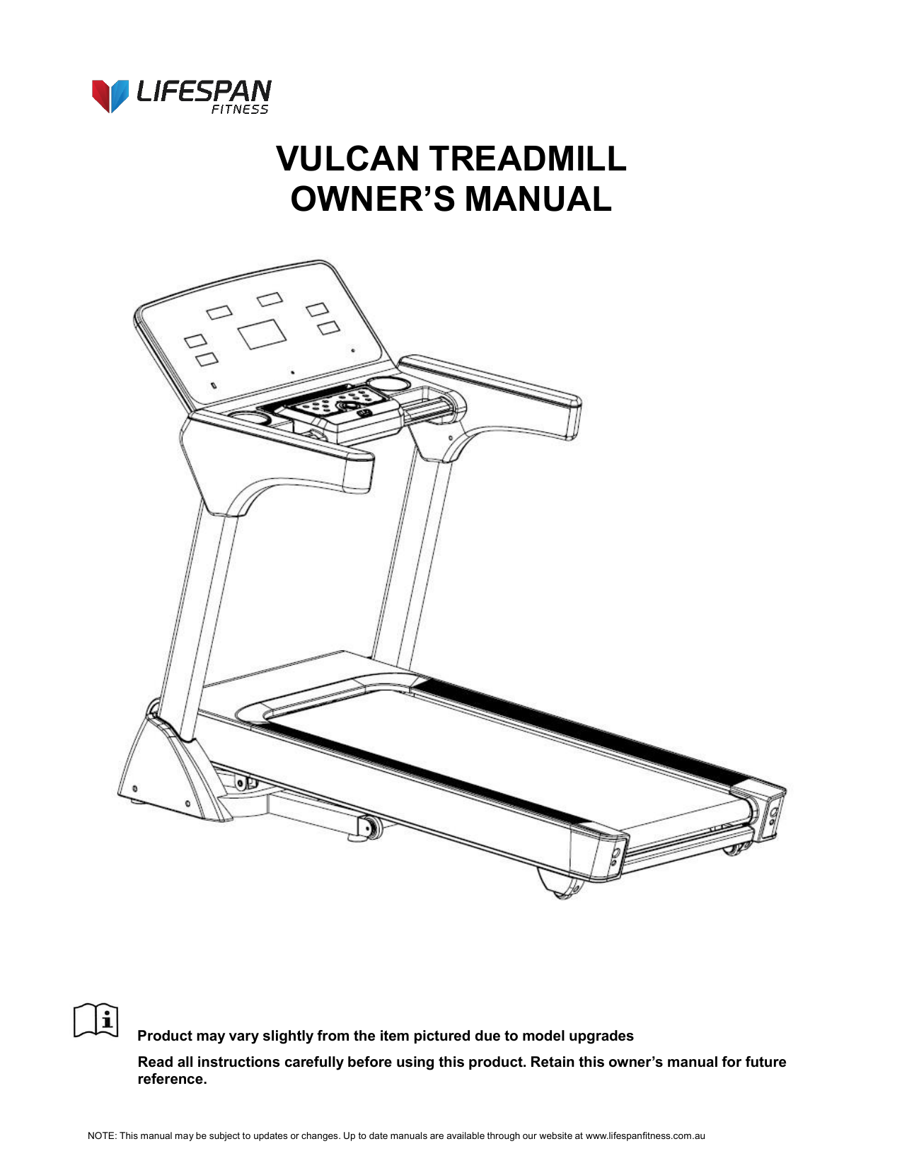 Lifespan fitness best sale vulcan treadmill