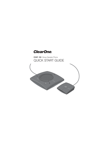ClearOne CHAT 150, CHATTM 150 Quick Start Guide | Manualzz