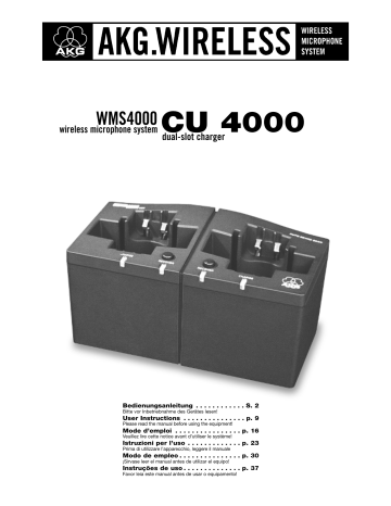 AKG CU 4000, WMS 4000 - SCHEMATIC User Instructions | Manualzz