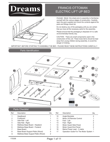 DREAMS FRANCIS OTTOMAN Assembly Instructions Manual | Manualzz