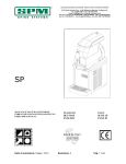 SPM GT1 Touch, GT2 Touch, SP Series, SP1, SP2, SP3 Operator's Manual