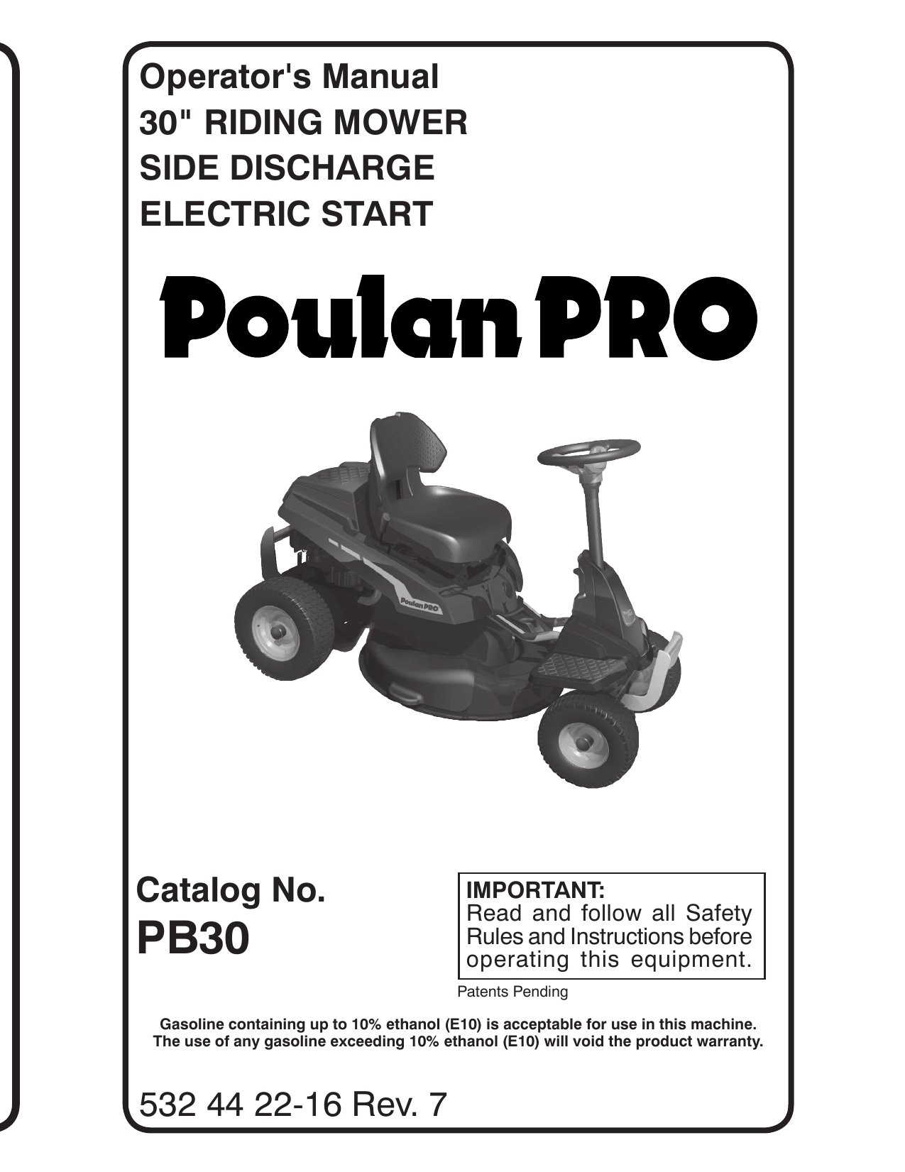 Poulan pro 2024 pb30