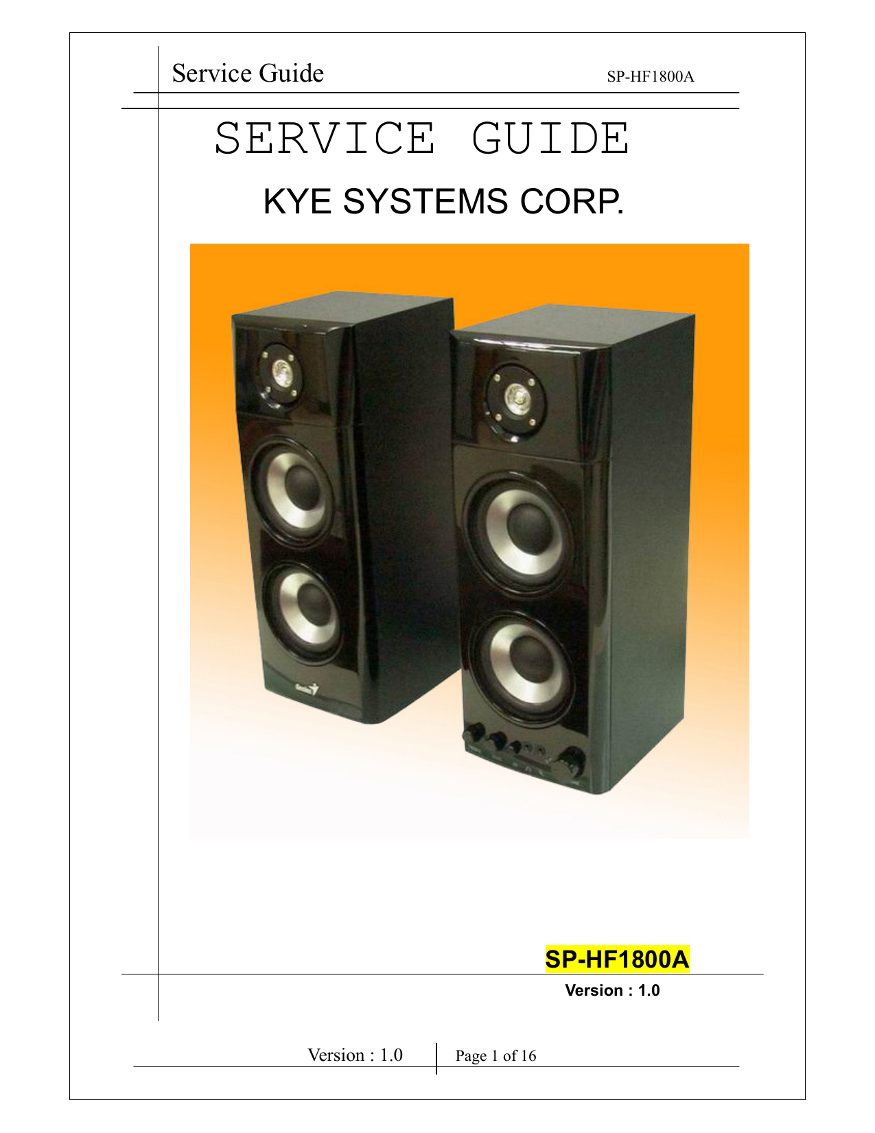 Genius guide. SP-hf1800a. Genius SP-HF 1800a. Колонки Genius SP HF 1800a. Колонки Genius Kye Systems Corp.