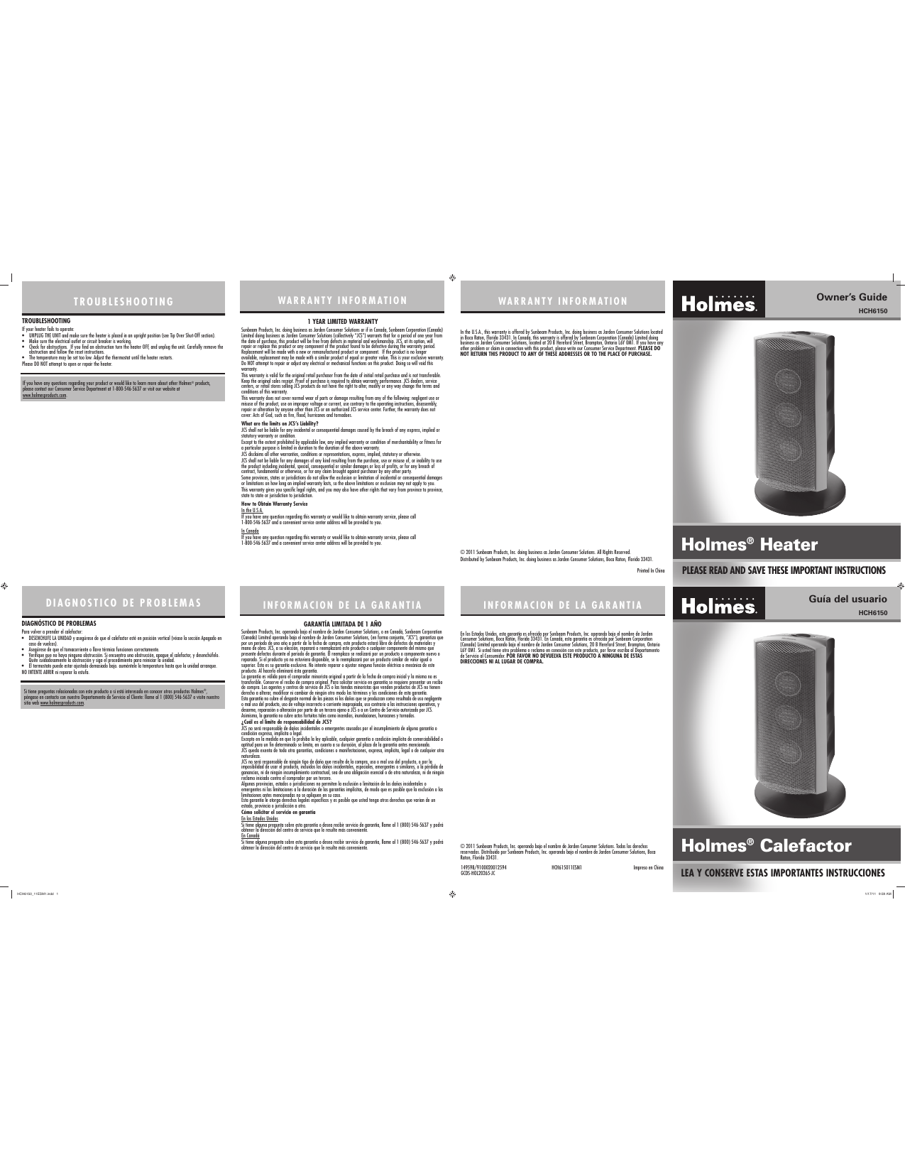 Holmes HCH6150 Product Manual | Manualzz