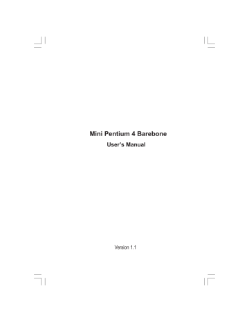 Flextronics Mini P4 Barebone Series User Manual | Manualzz