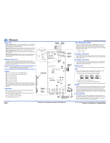 Mircom TX3 Series Quick Reference | Manualzz