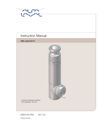 Alfa Laval GJ 9 Instruction Manual | Manualzz