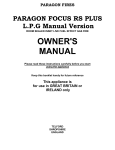 Paragon Fires focus rs plus remote Owner's Manual
