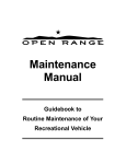 Open Range Recreational Vehicle Maintenance Manual