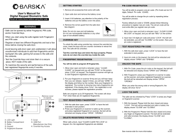 Barska AX13632 Safe Owner Manual | Manualzz