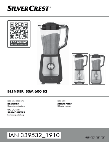 SilverCrest SSM 600 B2 Blender Operating Instructions | Manualzz