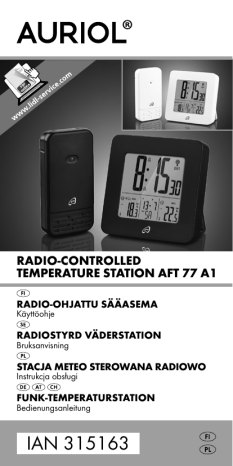 Auriol AFT 77 A1 RADIO-CONTROLLED TEMPERATURE STATION Bedienungsanleitung |  Manualzz