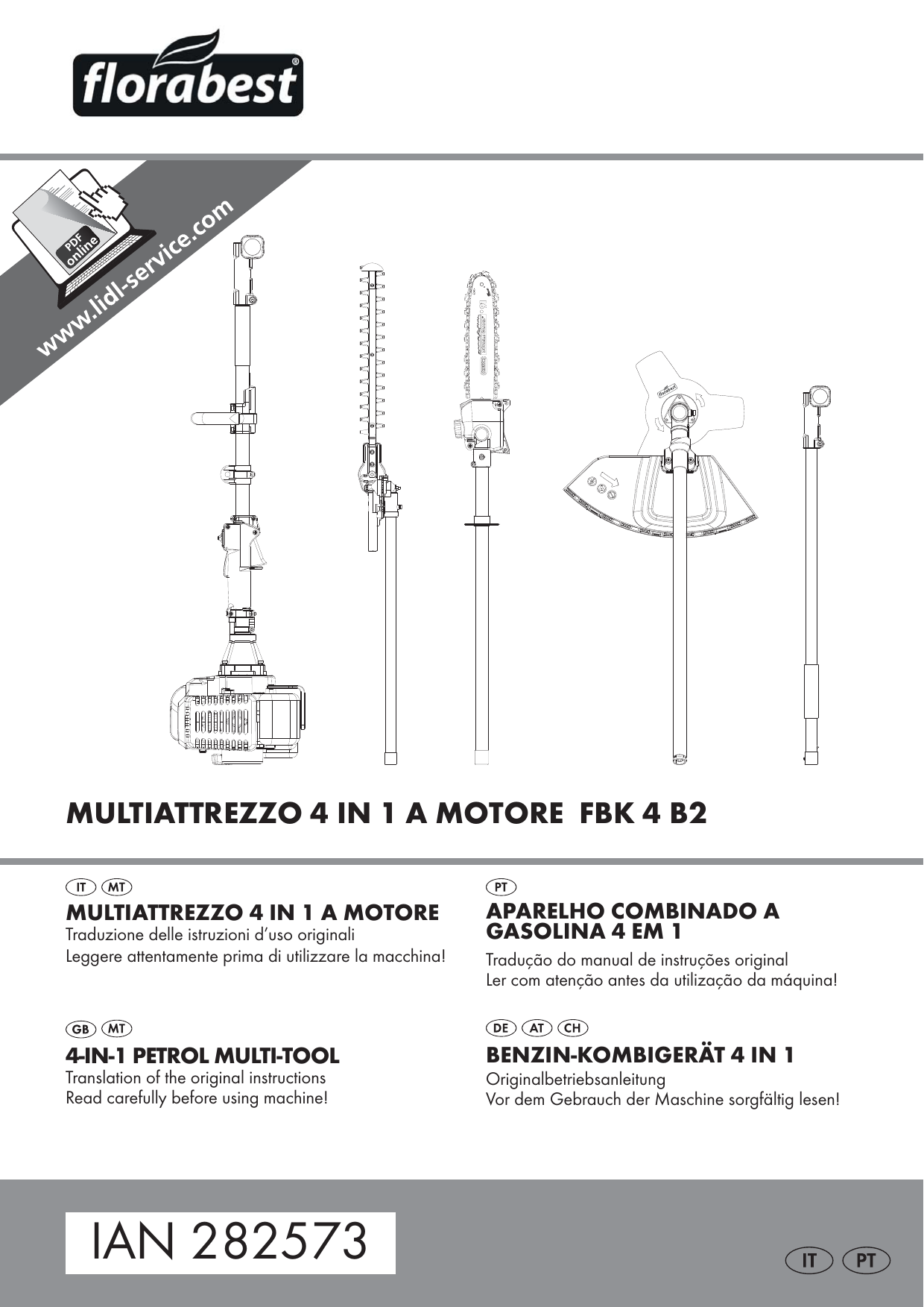 Original instructions Tradução do manual original