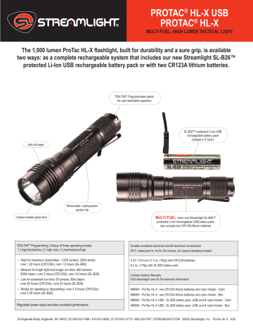 Streamlight Protac Hl X Manual