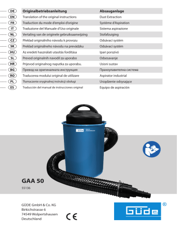 Güde Absauganlage GAA 55 - 1200W Staubabsaugung Für Holzwerkstatt