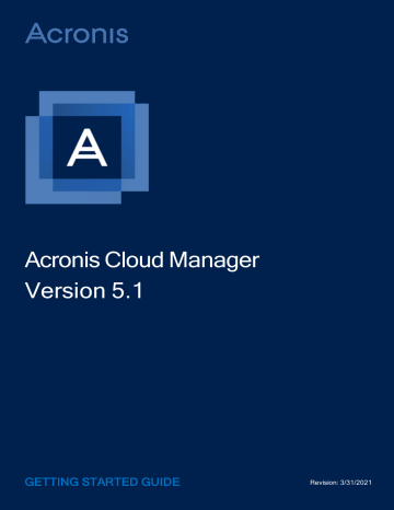 Acronis Cloud Manager Getting Started Guide | Manualzz