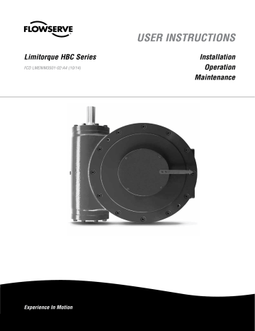 Flowserve Limitorque HBC Series User Instructions | Manualzz