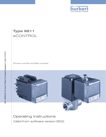 Burkert 8611 eCONTROL Operating Instructions | Manualzz